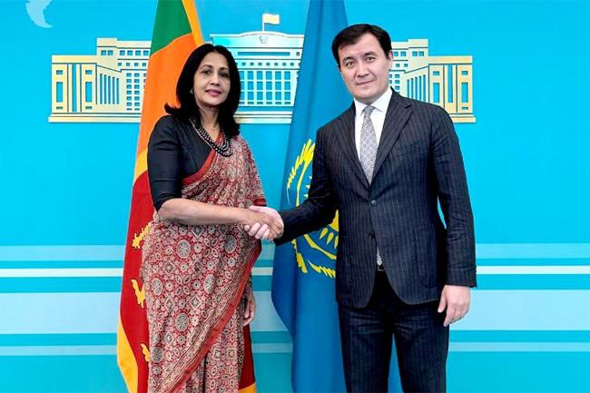 Sri Lanka, Kazakhstan seek to boost bilateral cooperation in many sectors