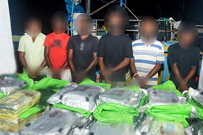Drugs seized from trawler off south coast estimated to be worth over Rs. 3, 798 mn
