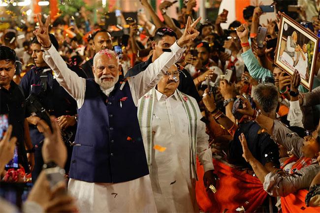 Modi claims victory for his alliance in India’s general election