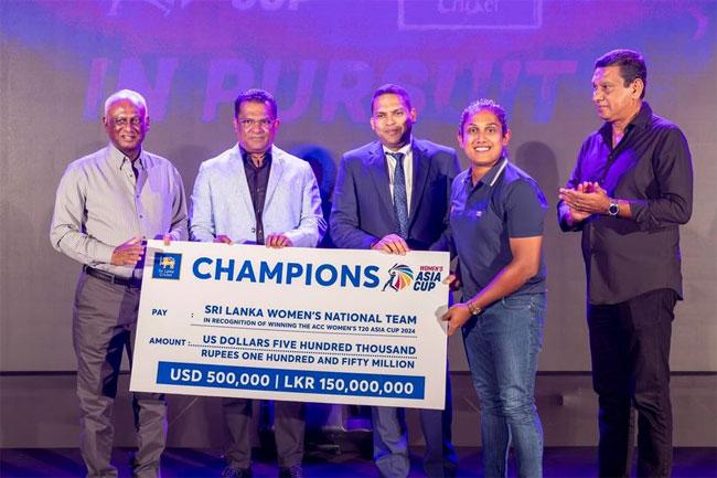 Sri Lanka Women’s team awarded USD 500,000 after maiden Asia Cup title