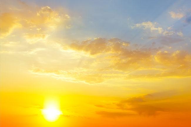 Sun directly over parts of the island today