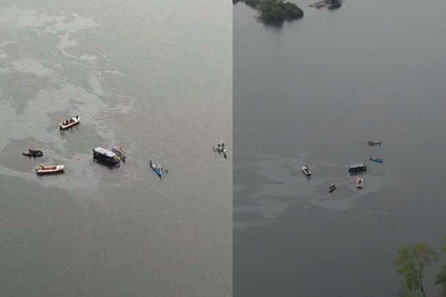 Helicopter crashes into Maduru Oya Reservoir