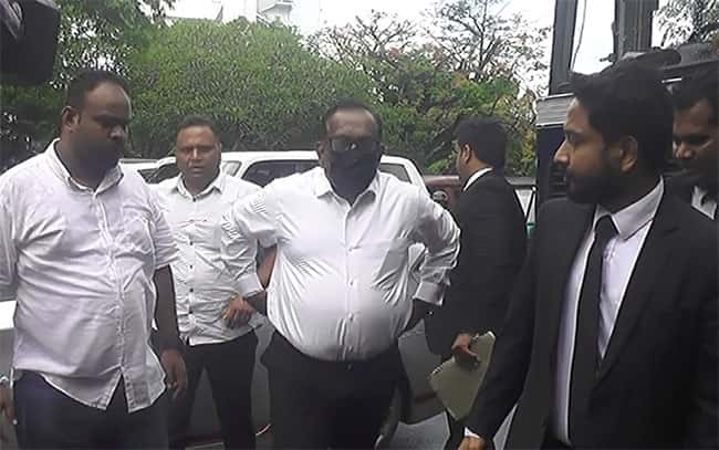 Ex-Minister Mahindananda Aluthgamage appears in court