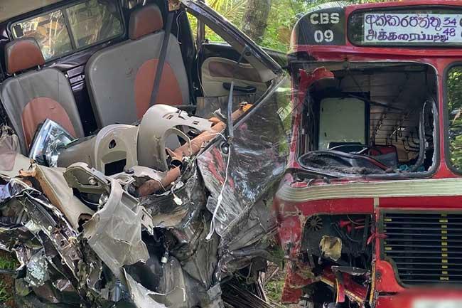 Three dead, 3 injured in lorry-bus collision at Narammala