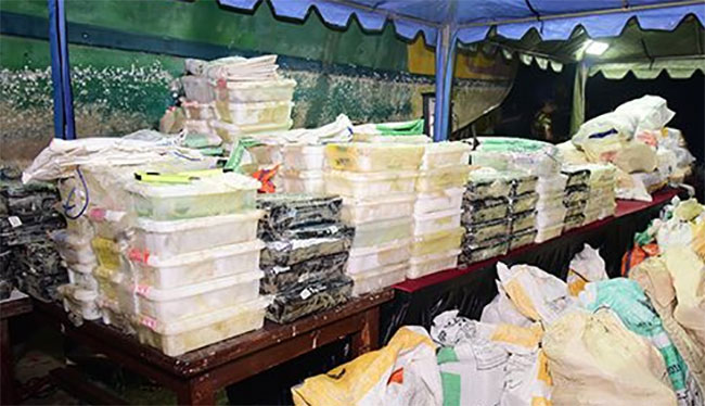 Narcotics haul recovered from southern seas presented to court