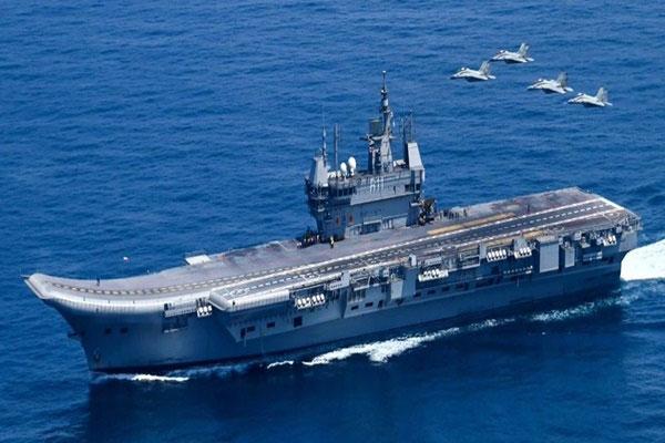 Indian Navy’s indigenous aircraft carrier INS Vikrant arrives in Colombo