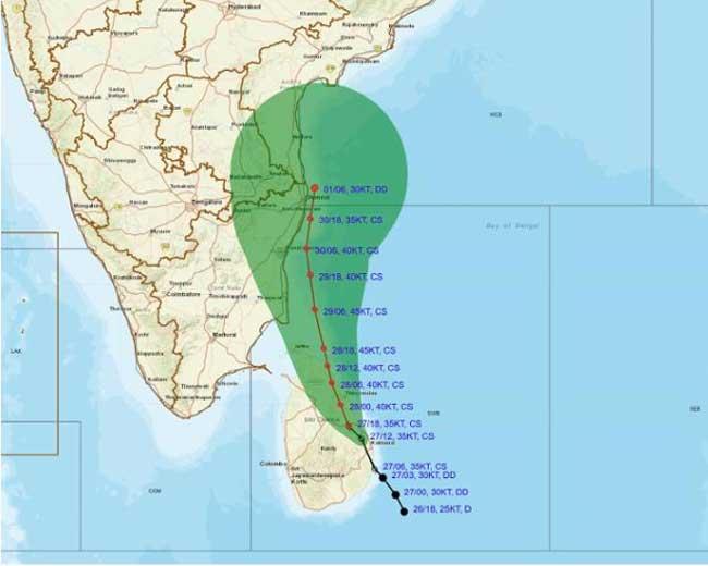 Heavy rainfall and gusty winds to continue across the island due to Cyclone ‘Ditwah’