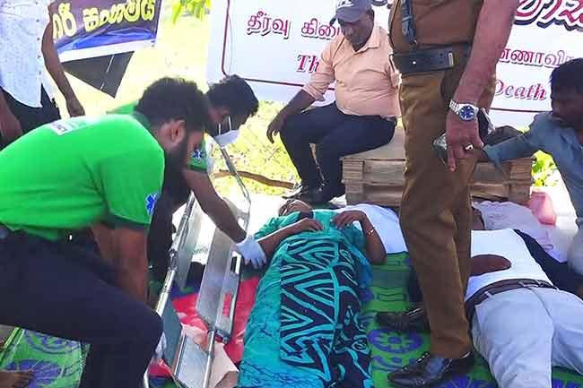 Individual staging hunger strike opposite Presidential Secretariat hospitalized