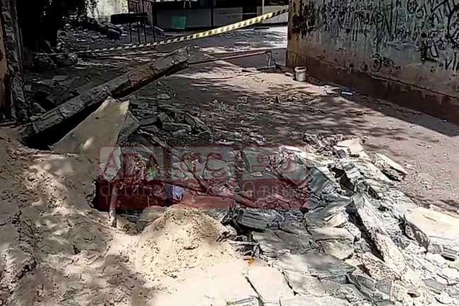 Three students injured after boundary wall collapse at Borella school