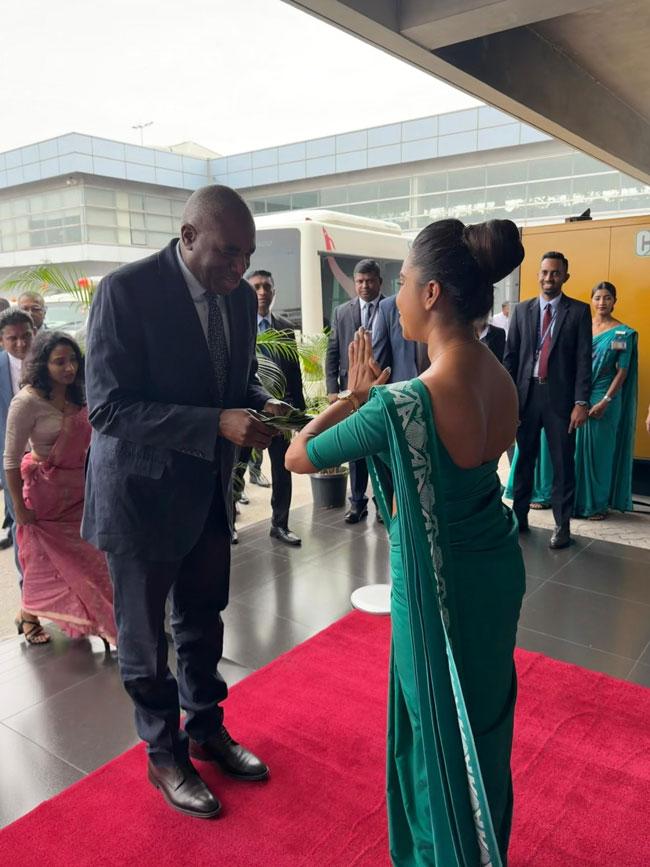 UK Deputy PM David Lammy arrives in Sri Lanka