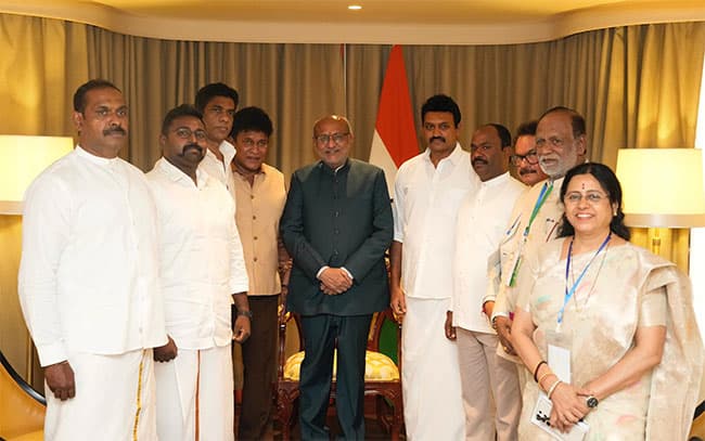 Visiting Indian Vice President meets Tamil Leaders in Colombo