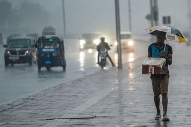 Fairly heavy rainfall above 75 mm expected in some parts of the island