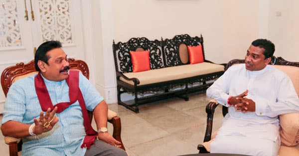 Tissa Kuttiarachchi pledges support to Rajapaksa