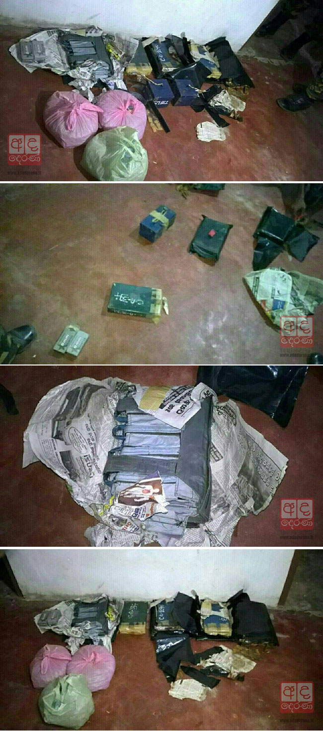 Suicide jacket, claymore mines recovered from Jaffna