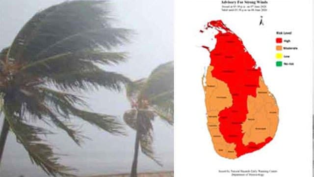 Amber advisory issued for strong winds in several provinces