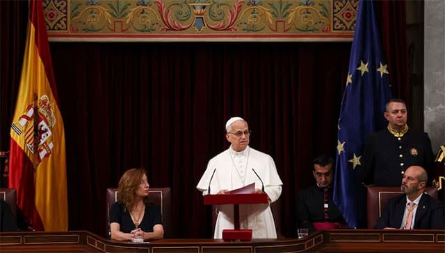 World is in 'profound' crisis, Pope Leo tells Spain's parliament