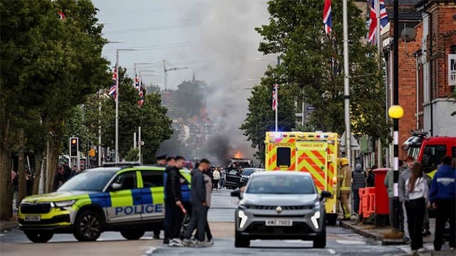 Anti-immigrant protests flare up in Northern Ireland after knife attack
