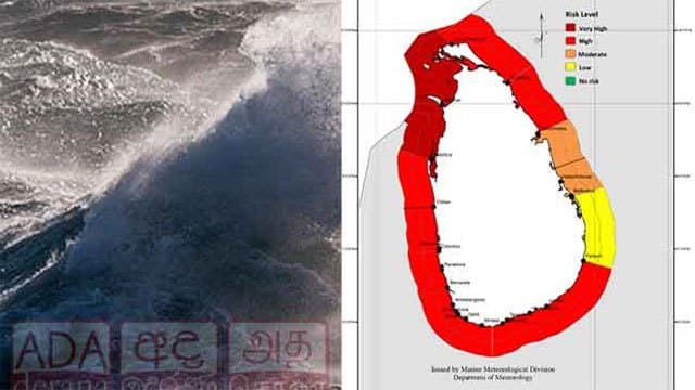 ‘Red’ advisory issued for strong winds and rough seas