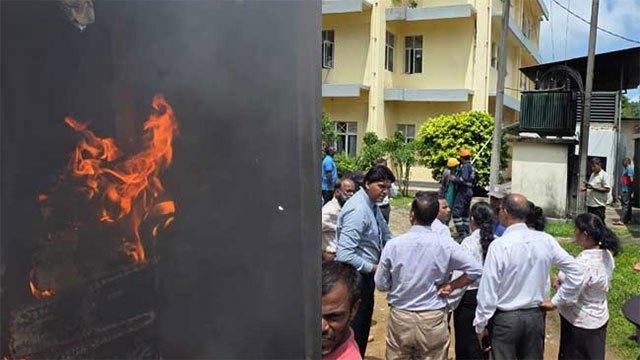 Transformer catches fire near Galle National Hospital