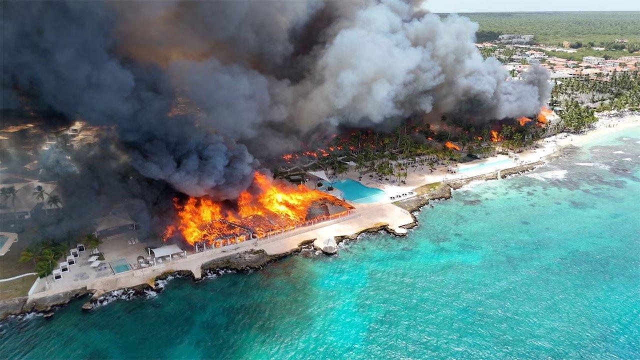 Woman killed, 1,700 evacuated in beach hotel fire in Dominican Republic