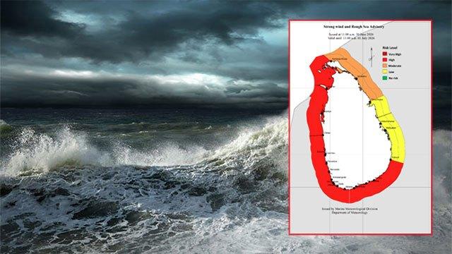Advisory issued for strong winds and rough seas