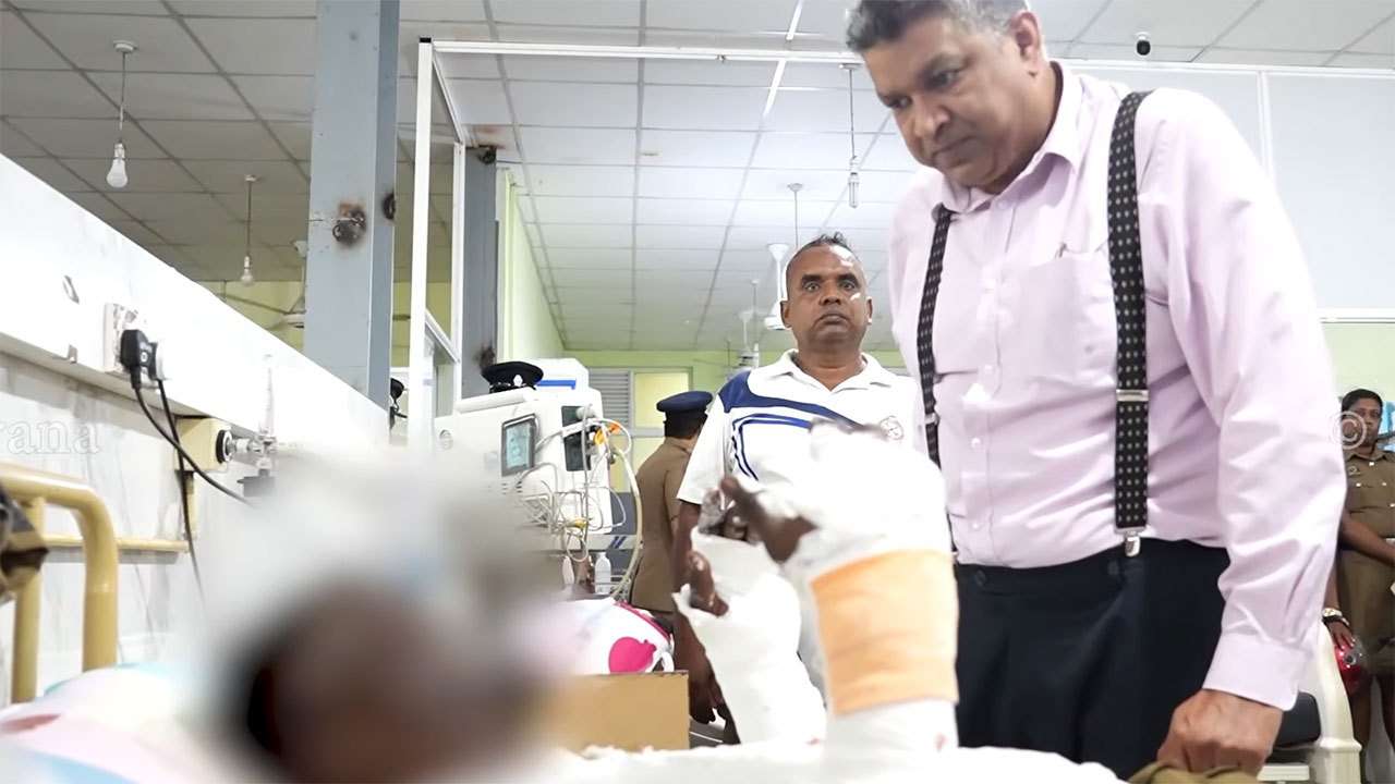 Justice Minister visits officers injured in Negombo Prison clash