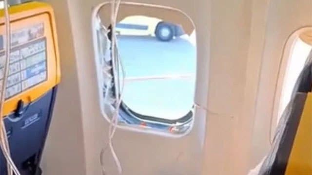 Man nearly sucked out of ‘detached’ window on Greece flight