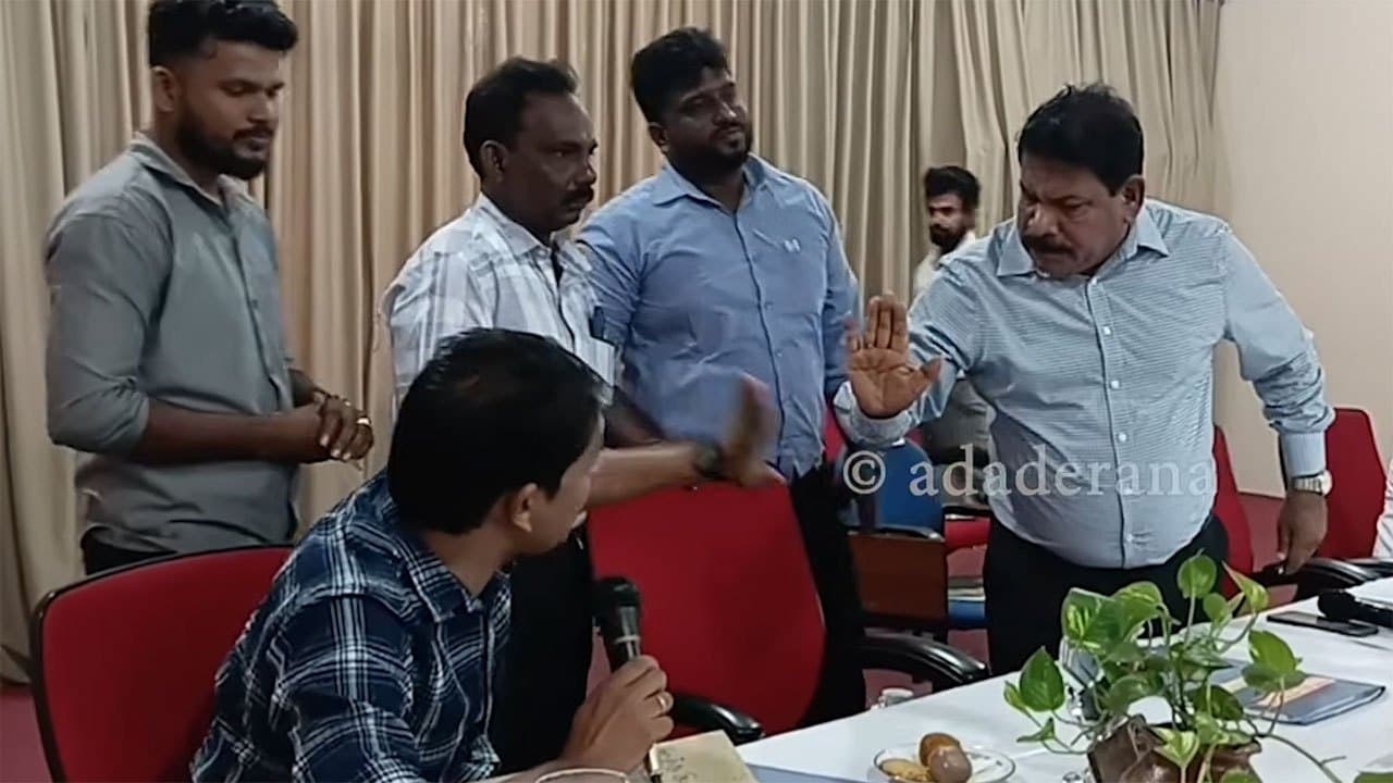 MP Archchuna clashes with Fisheries Minister during Kilinochchi DCC meeting