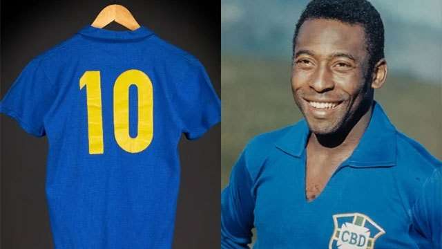 Pele's 1958 World Cup final shirt sells for $4.9m