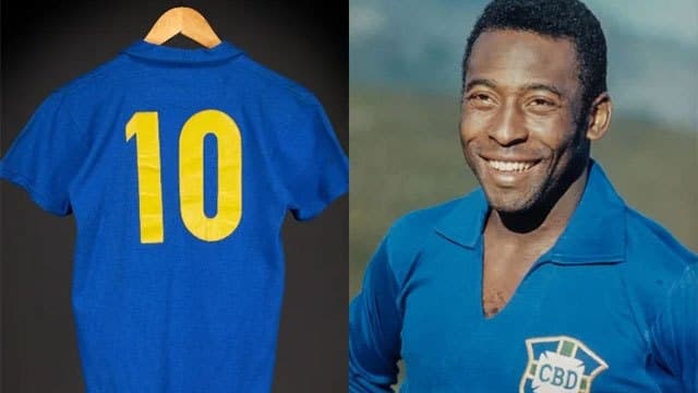 Pele's 1958 World Cup final shirt sells for $4.9m