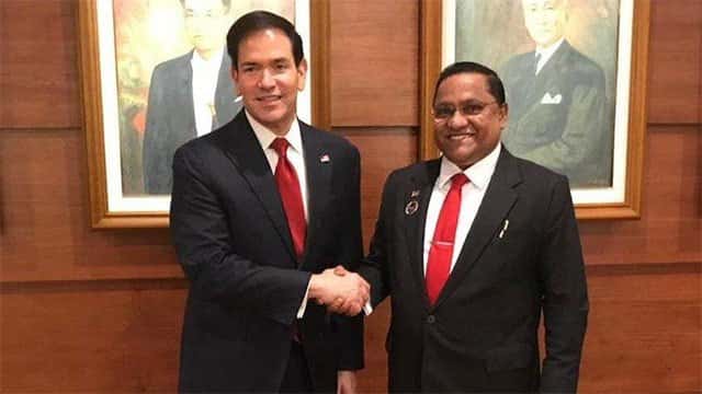 FM Vijitha Herath meets US secretary of state Marco Rubio in Manila