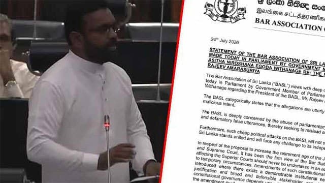BASL rejects ruling party MP's allegations against its President Rajeev Amarasuriya