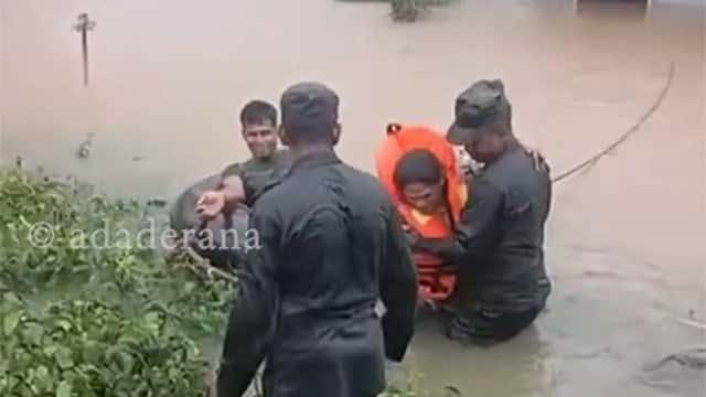 Army rescues 24 families affected by floods in Kotagala and Ginigathhena