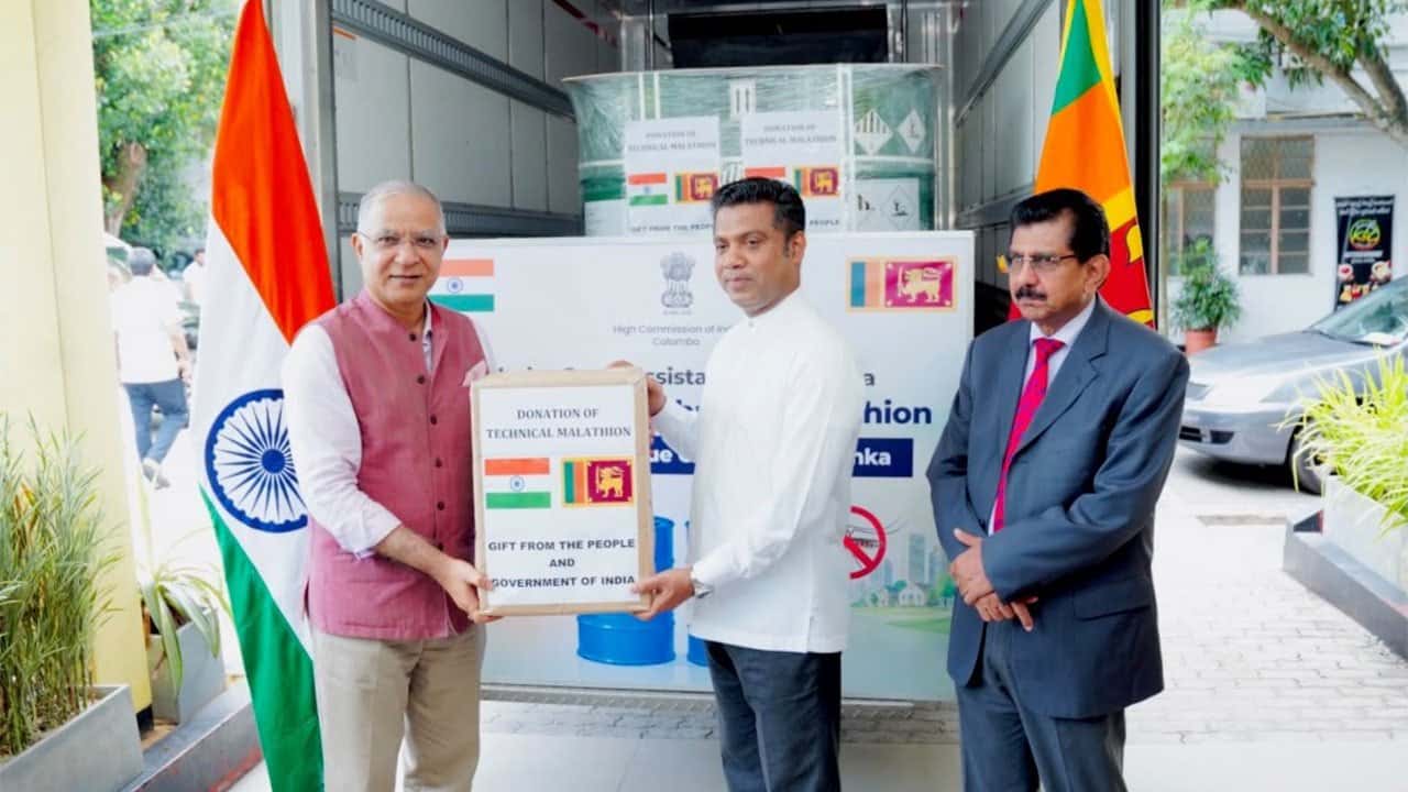 India gifts 500 litres of Technical Malathion to Sri Lanka for dengue control