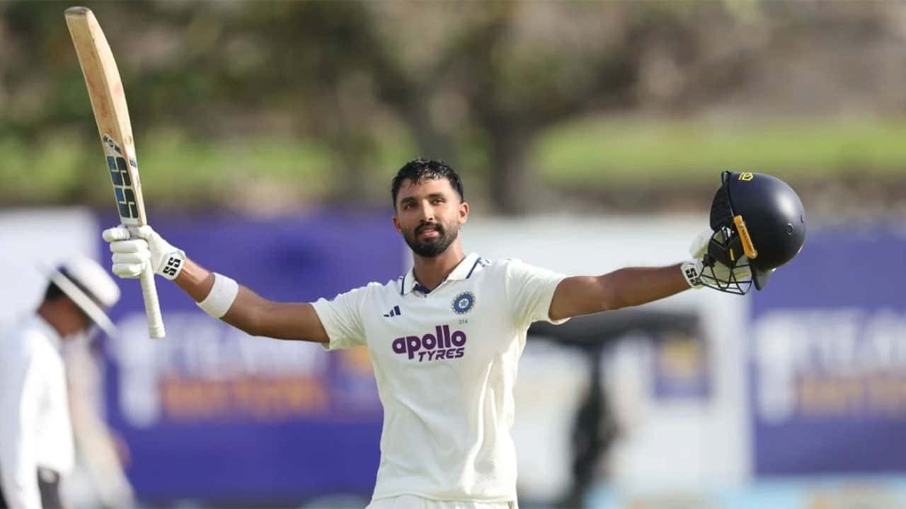 Devdutt Padikkal hits century as India reach 300/5 against Sri Lanka at SSC