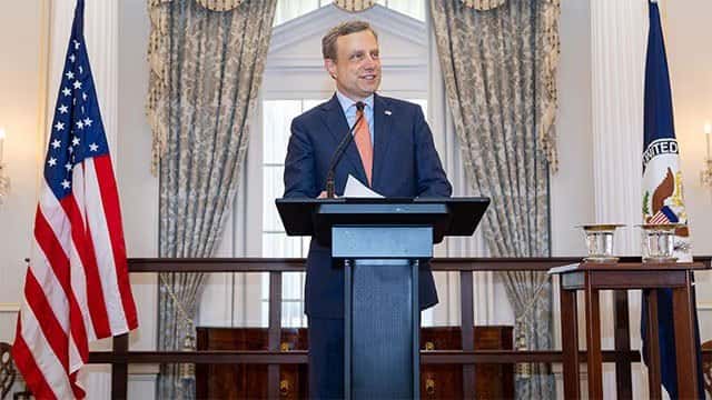 US Ambassador-designate Eric Meyer arrives in Sri Lanka