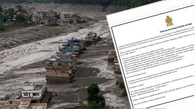 Embassy issues safety advisory for Sri Lankans in Nepal following flash floods