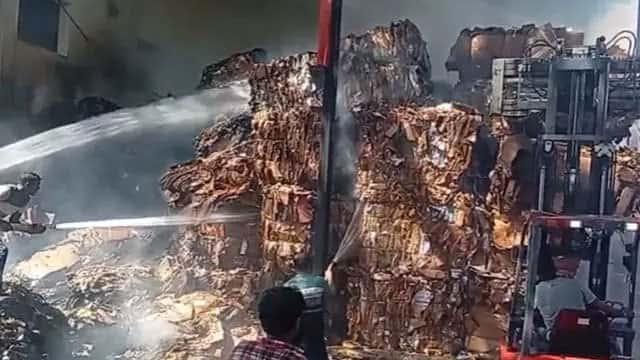 Fire erupts at Embilipitiya Paper Mill premises