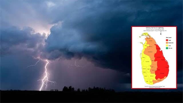 Advisory issued for severe lightning
