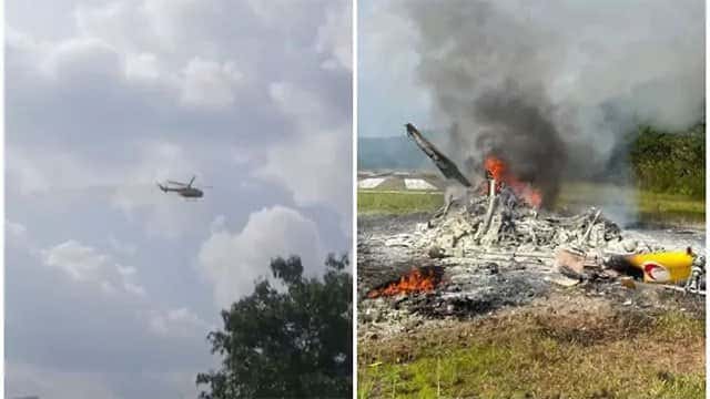 Helicopter carrying 5, including medical staff, crashes in Malaysia