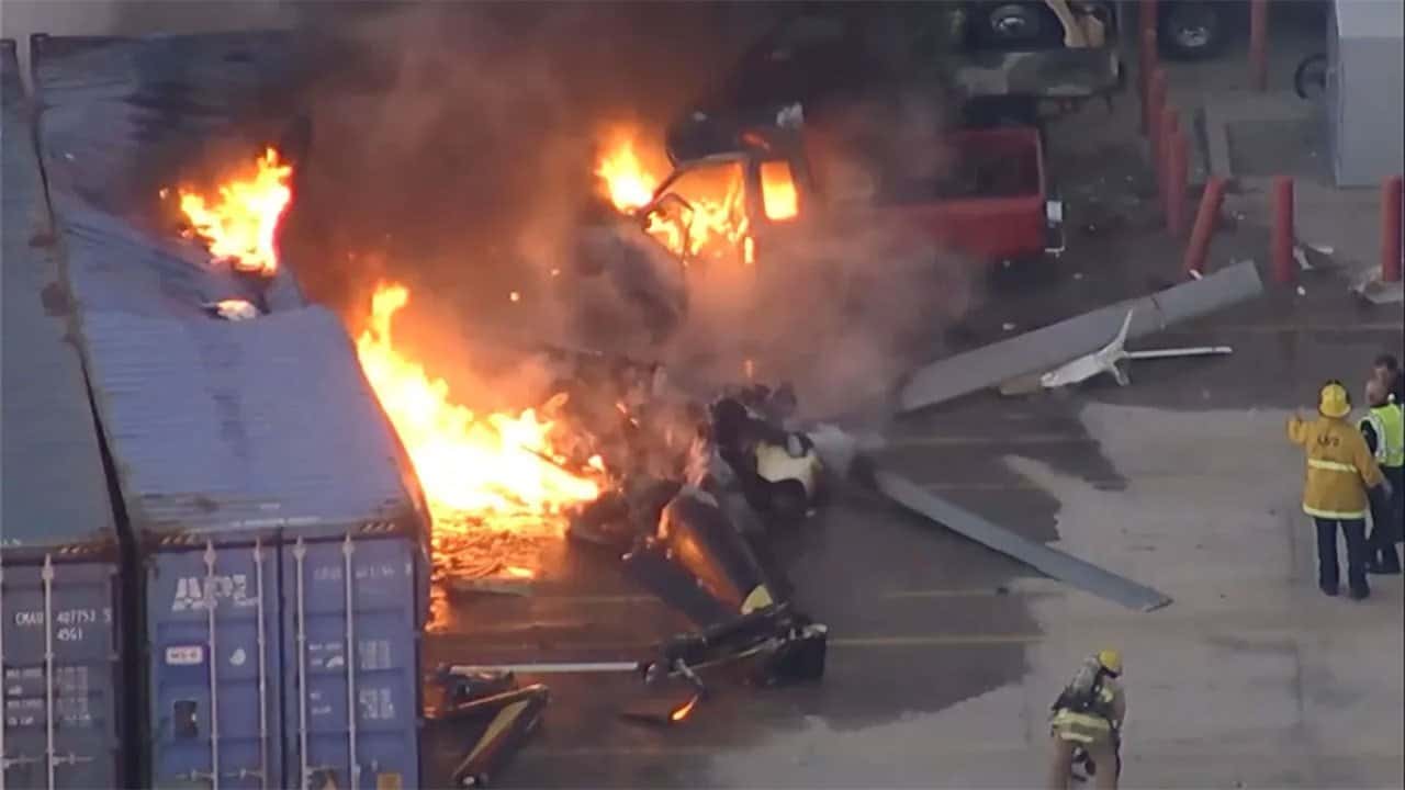 3 people killed when news helicopter crashes while covering LA bus accident