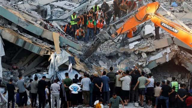At least 20 killed after war-damaged Gaza building collapses