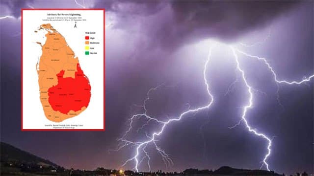 Advisory issued for severe lightning