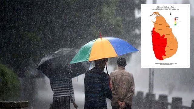 Heavy Rain Advisory: Over 100mm rainfall expected in several provinces