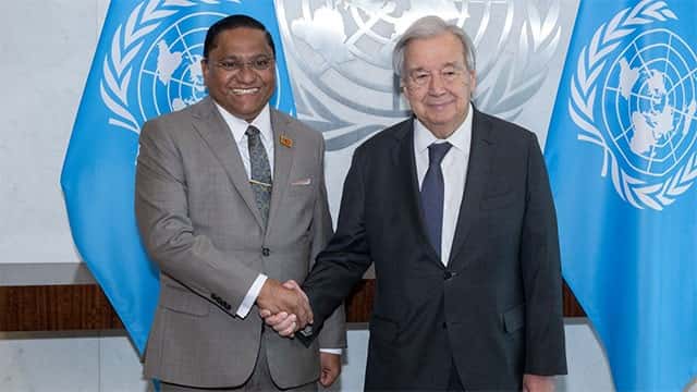 Foreign Minister holds talks with UN Secretary-General in New York