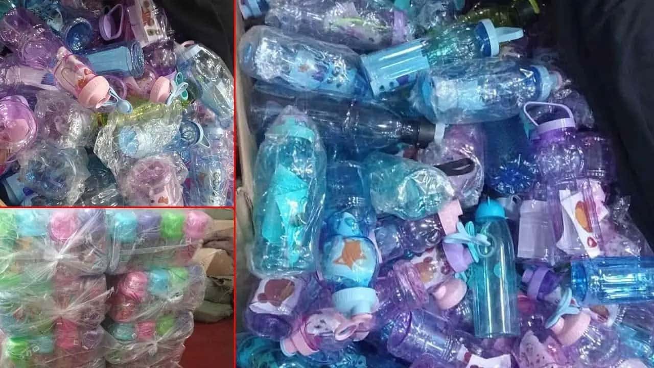 800 reusable plastic bottles seized during CAA raid in Pettah