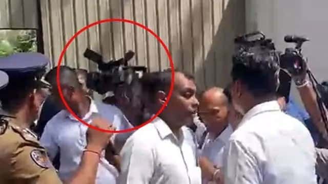 Cameraman arrested over assault on ex-President Ranil’s security officer