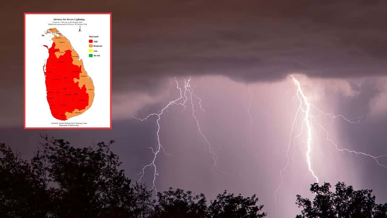 Advisory issued for severe lightning