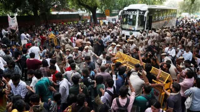 Indian police accused of sexually harassing journalists at protest