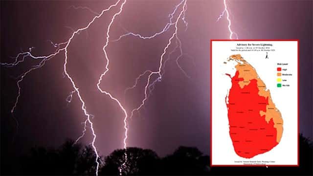 Advisory issued for severe lightning